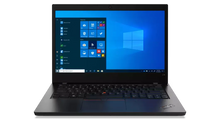 Lenovo ThinkPad L14 Gen 2 14-inch refurbished laptop with Intel Core i5-1135G7 processor, black keyboard, and sleek design.