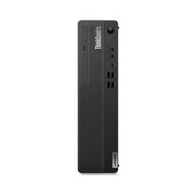 Lenovo Small Form Factor desktop with Intel Core i7-12700 processor, compact design, black casing, and front-facing ports.