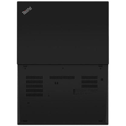 Lenovo ThinkPad P15v Gen 1 15.6-inch refurbished laptop with Intel Core i7-10750H processor and black keyboard.