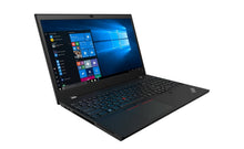 Lenovo ThinkPad P15v Gen 2 15.6-inch refurbished laptop with Intel Core i7-11800H processor, black with keyboard and screen.