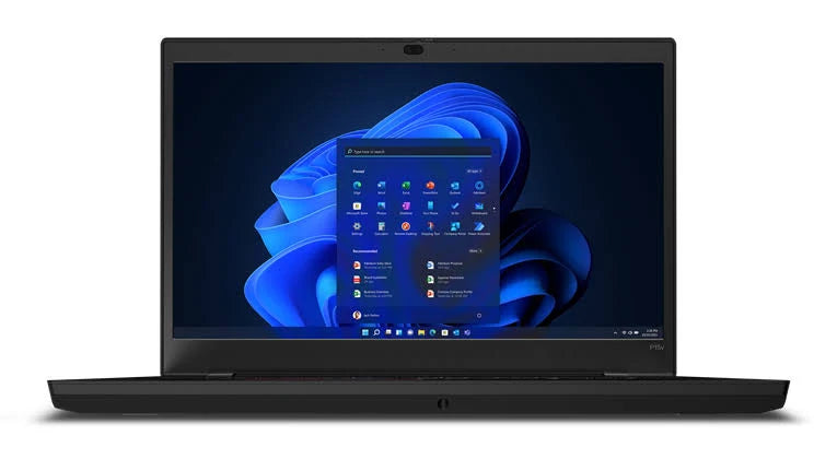 Lenovo ThinkPad P15v Gen 3 15.6-inch refurbished laptop with Intel Core i7 and NVIDIA T600 graphics on a desk