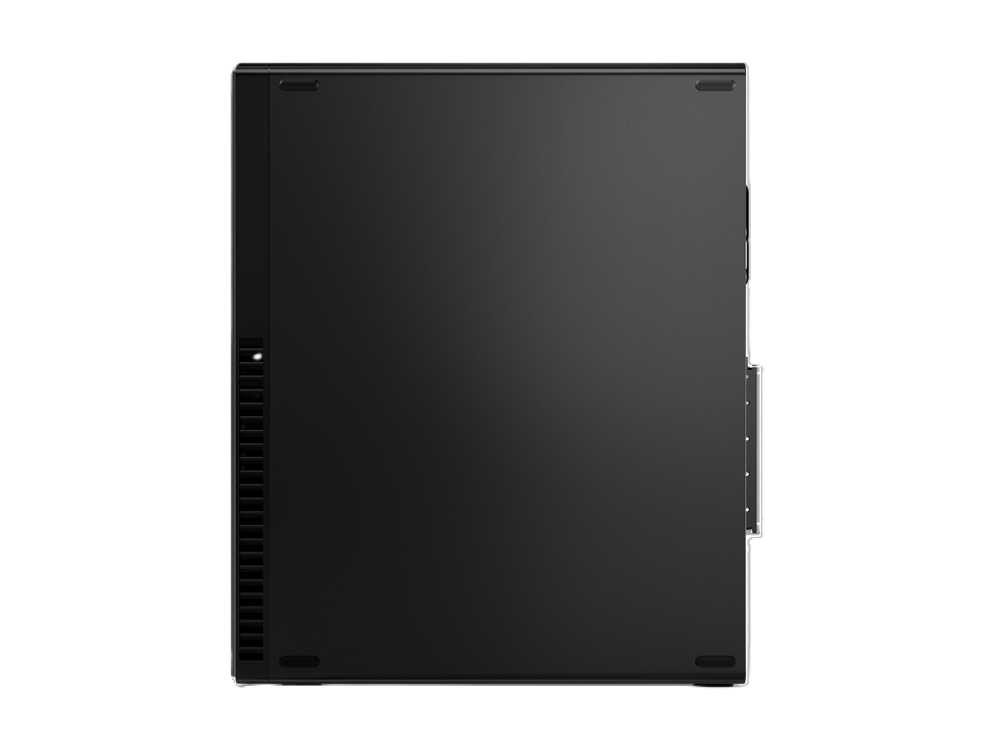 Lenovo small form factor refurbished desktop computer with Intel Core i5-10400 processor and black casing.