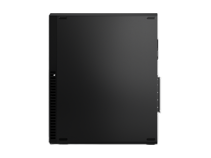 Lenovo small form factor refurbished desktop computer with Intel Core i5-10400 processor and black casing.