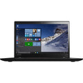 Lenovo ThinkPad T460s 14-inch refurbished laptop with Intel Core i7-6600U processor, black keyboard, and sleek design.