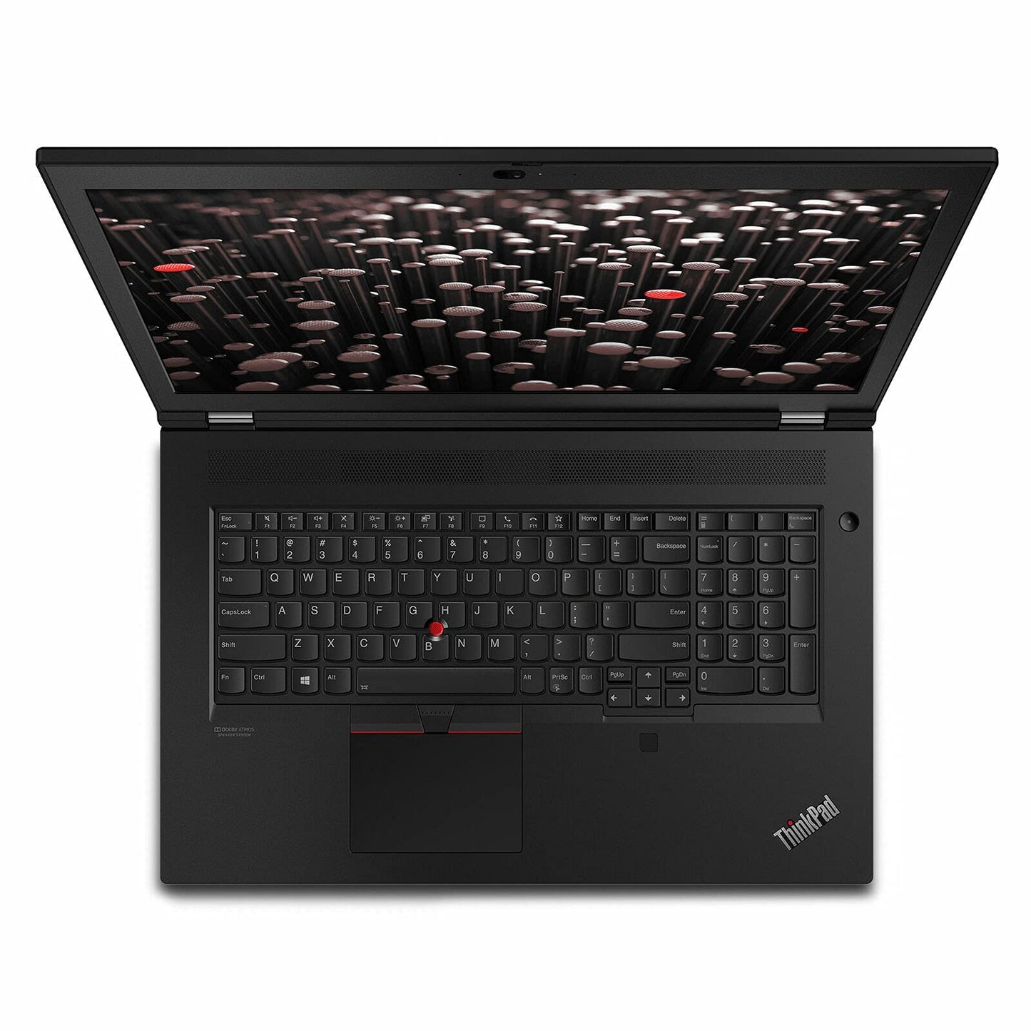 Lenovo ThinkPad P17 17-inch refurbished laptop with Intel Core i7-10750H processor, black keyboard, and large screen.