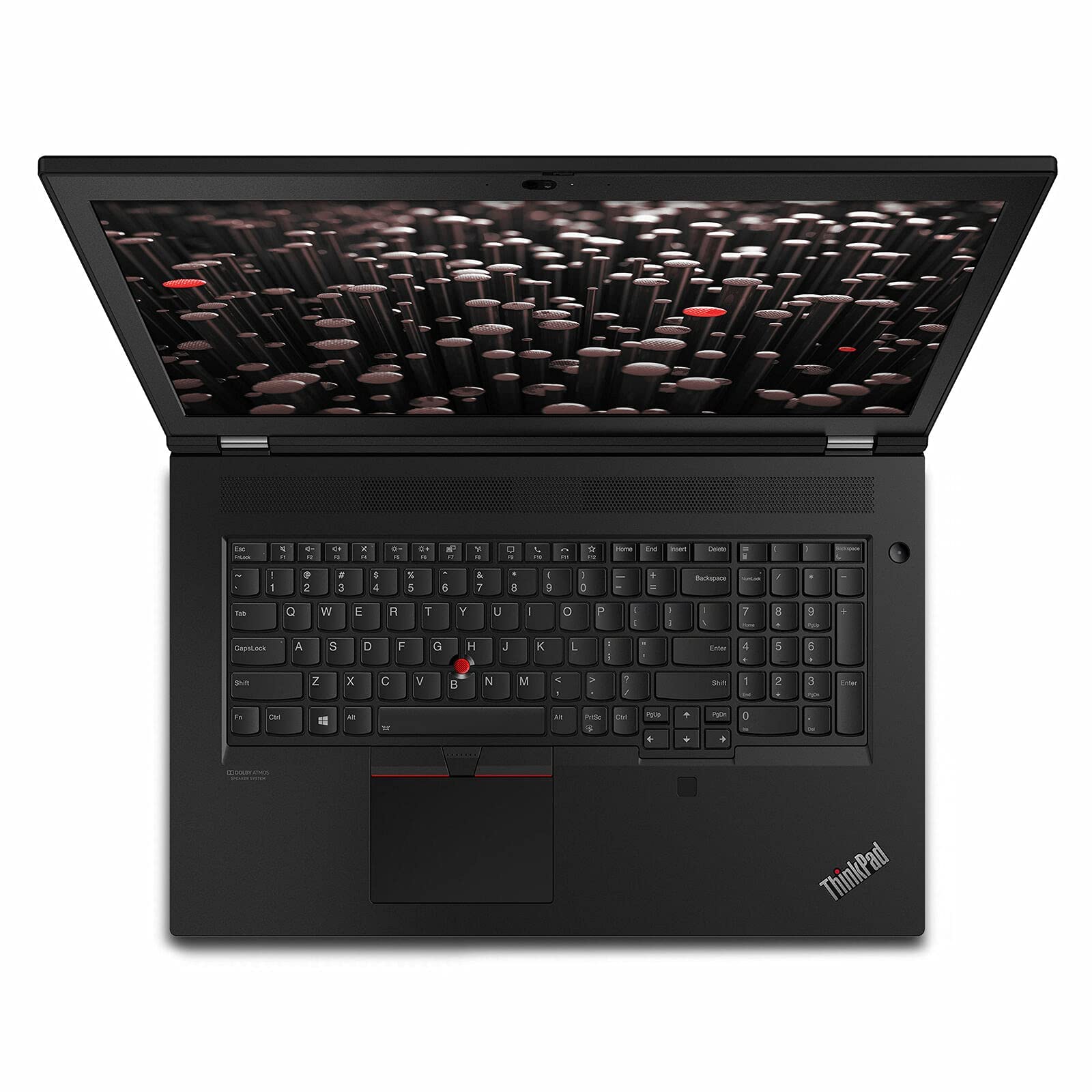 Lenovo ThinkPad P17 17-inch refurbished laptop with Intel Core i7-10750H processor, black keyboard, and large screen.