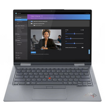 Lenovo ThinkPad X1 Yoga Gen 8 14-inch refurbished laptop with Intel Core i5-1335U processor, open with keyboard and screen visible.