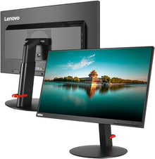 Lenovo ThinkVision P24q-10 23.8-inch QHD monitor displaying a professional workspace with a sleek design and vibrant screen.