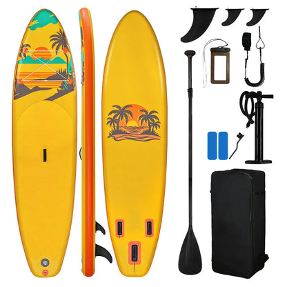 Sunset Bay 10'6" Inflatable Paddle Board – Golden Yellow