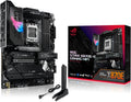 ASUS ROG Strix X870E-E gaming motherboard with AMD AM5 socket and WiFi connectivity, shown in a close-up view.