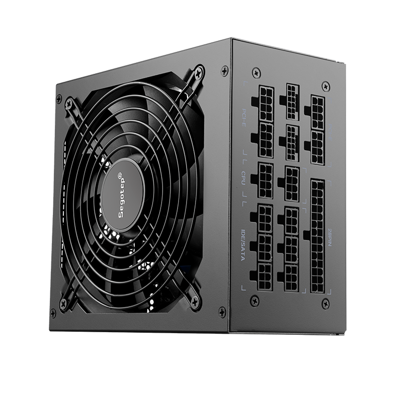 Segotep 1250W 80 Plus Gold full modular power supply with PCIe 5.0 and ATX 3.0 in black