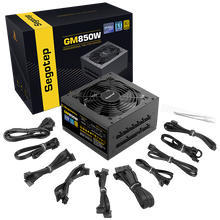 Segotep 850W power supply with 80 Plus Gold certification, full modular design, black color, PCIe 5.1 and ATX 3.1 compatibility