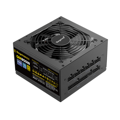 Segotep 850W 80 Plus Gold full modular power supply in black with PCIe 5.1 and ATX 3.1 connectors.