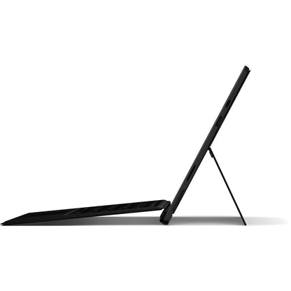Refurbished Microsoft Surface Pro 7+ laptop with 12.3-inch display and Intel Core i7-1165G7 processor, showing the device screen and keyboard