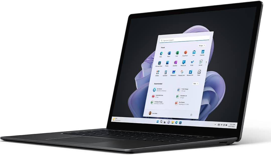 Microsoft Surface Laptop 5 13.5-inch refurbished laptop with Intel Core i5-1235U processor, sleek design and high-resolution display.