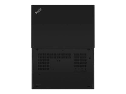 Lenovo ThinkPad T14 Gen 2 14-inch refurbished laptop with AMD Ryzen 5 5650U processor and sleek black design.