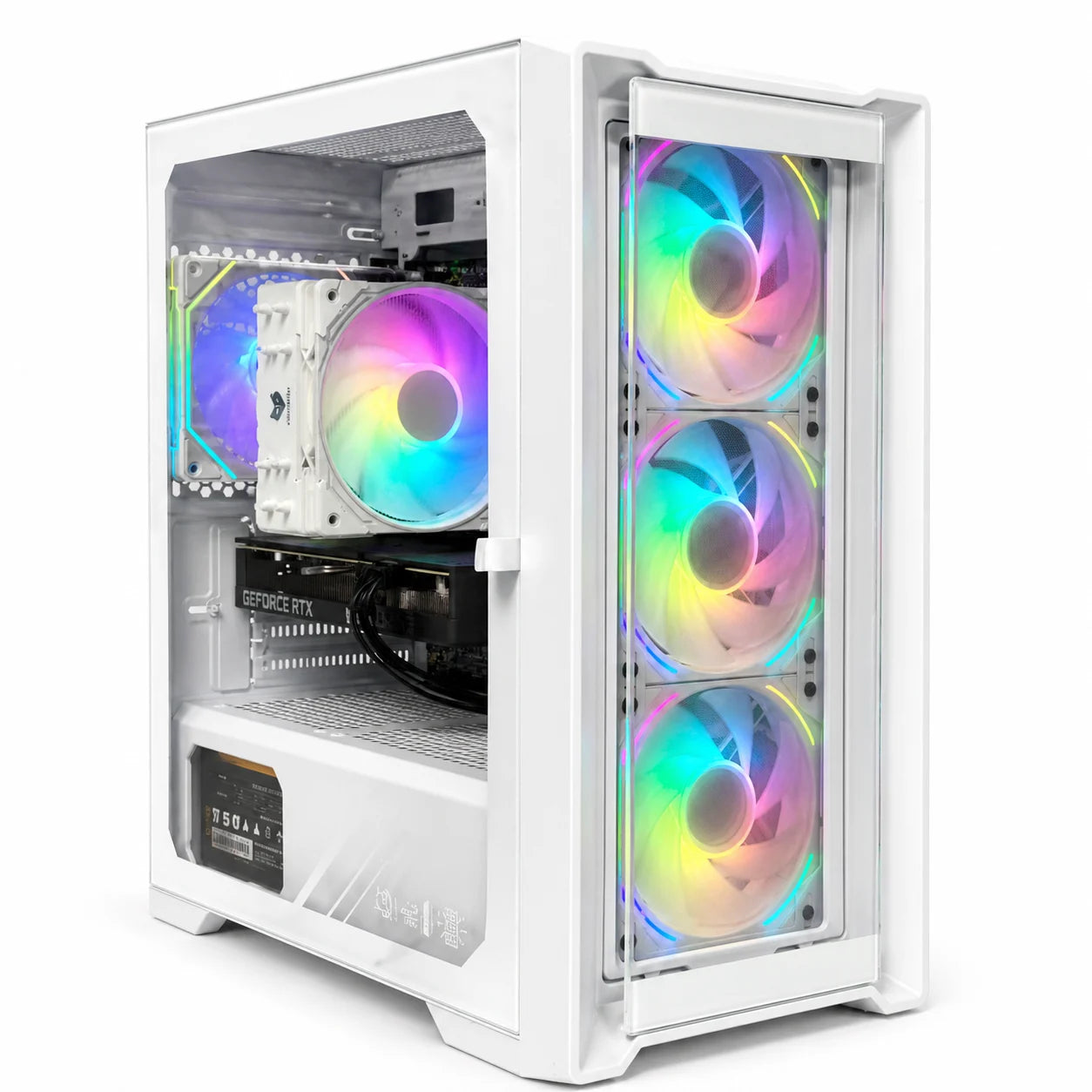 Uniway Gaming PC with AMD Ryzen 5 7600X processor, showcasing the gaming computer's sleek design and high-performance build.