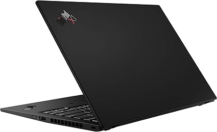 Lenovo ThinkPad X1 Carbon 8th Gen laptop in black, featuring Intel Core i7-10610U, 16GB RAM, and 256GB SSD.